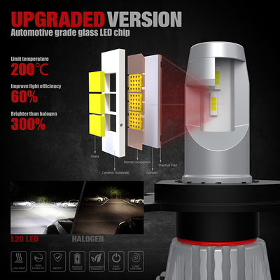 H4 9005 Headlight Bulb Led 20000 Lumen 85deg Temperature 12v